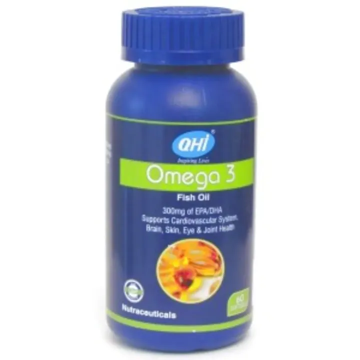 Omega 3 Fish Oil for Brain, Skin, Eyes & Joint Health-60 Capsules