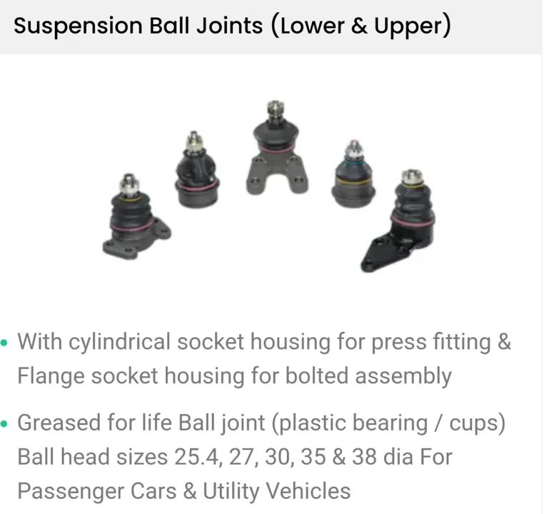 Suspension Ball Joints Upper & Lower