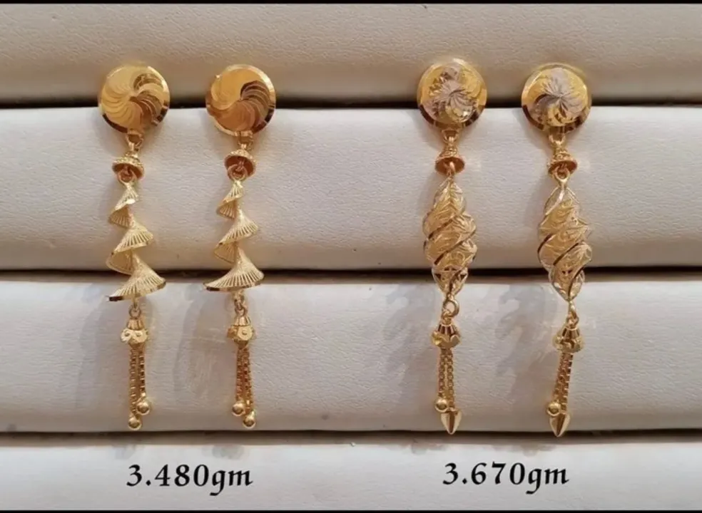 Gold fancy earrings