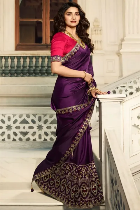 Designer Purple Saree