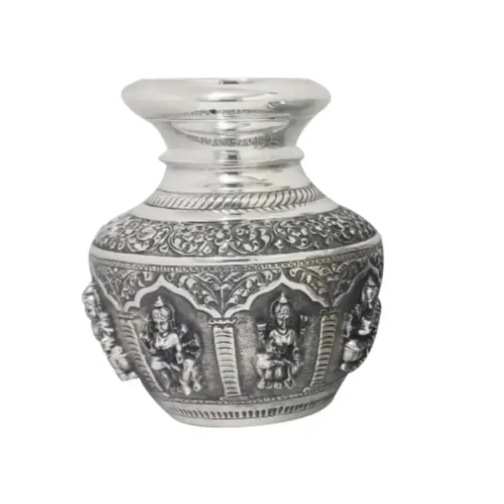 Silver Ganesh and Laxmi Kalash