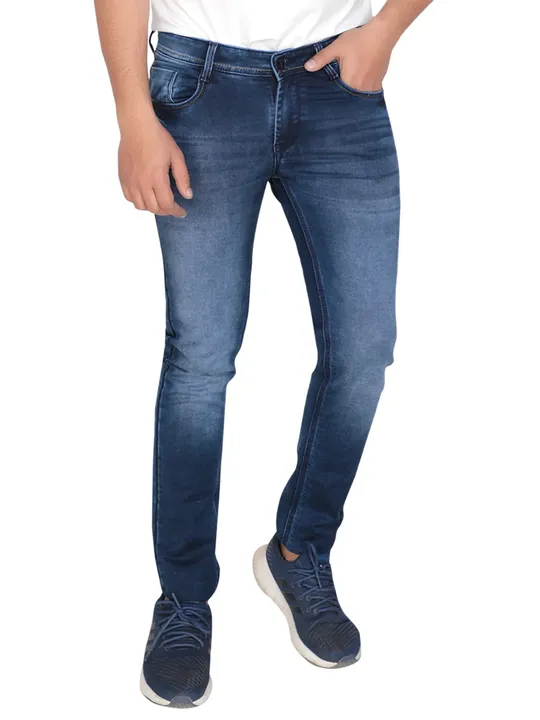 Denim Jeans Men Denim Skinny Fit Mid-Rise Stretchable Jeans for Men