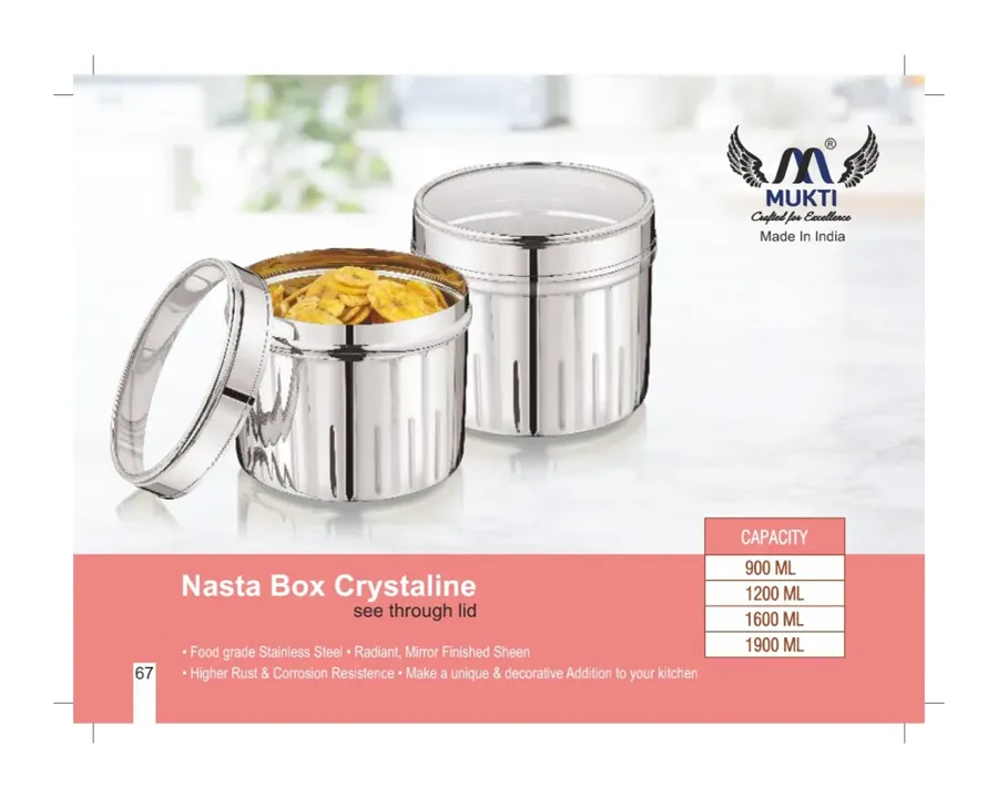 Stainless Steel Nasta Box Crystaline