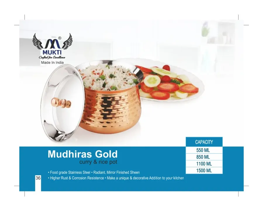 Stainless Steel Mudhiras Gold