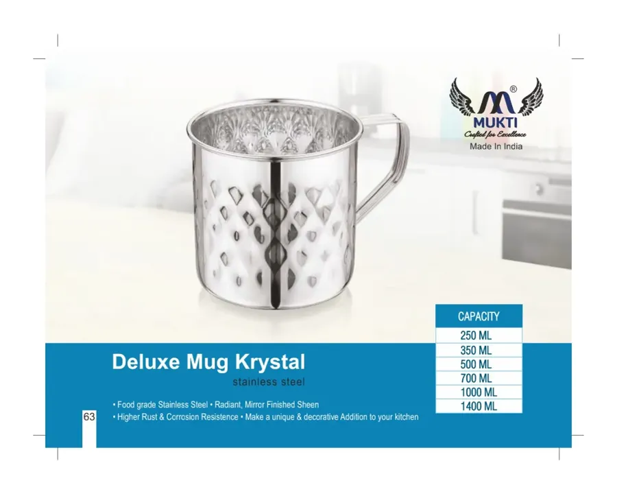 Stainless Steel Deluxe Mug Krystal