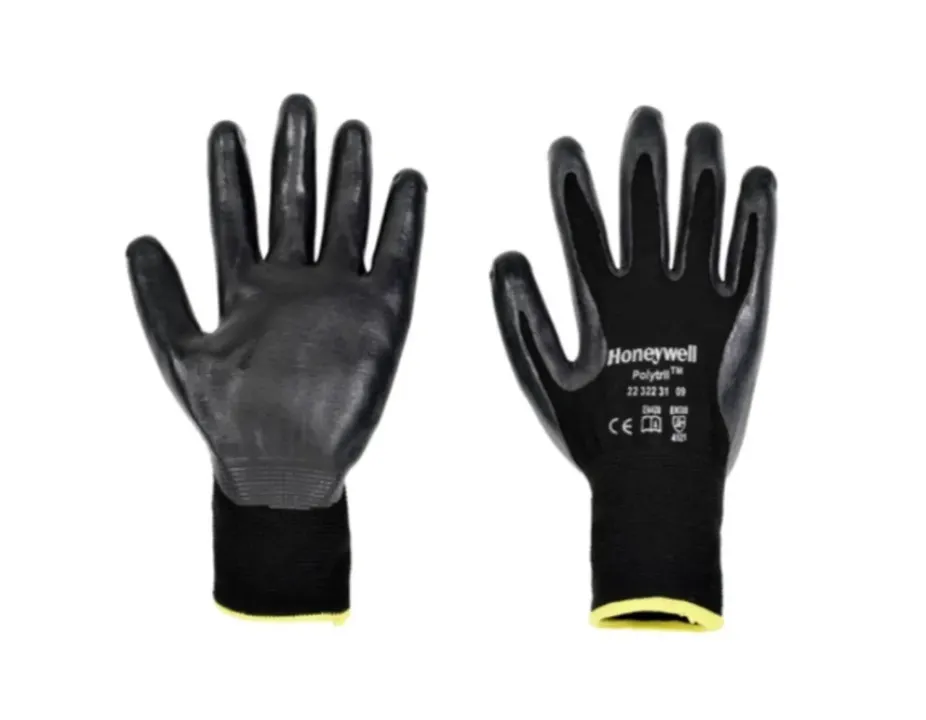 Honeywell : 2232231 Polytril Black Gloves