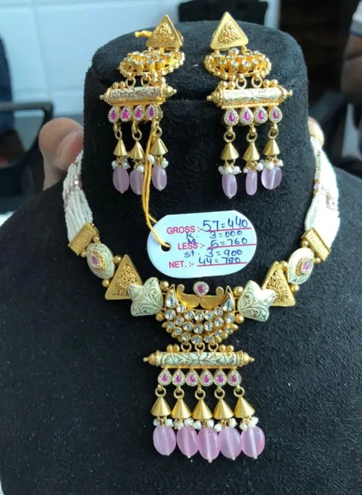 Gold pendal set jewellery