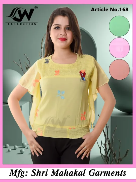 Ladies Fancy Tops by Mahaveera Garments Future Girls , Made in India