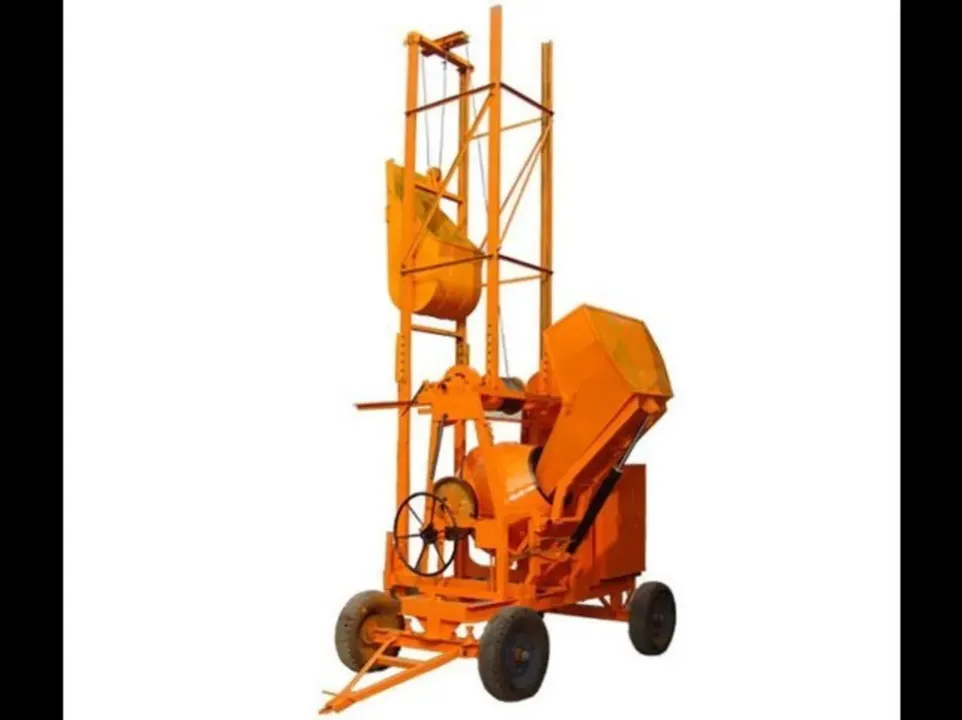 Hopper With Two Pole Lift Mixer Machine