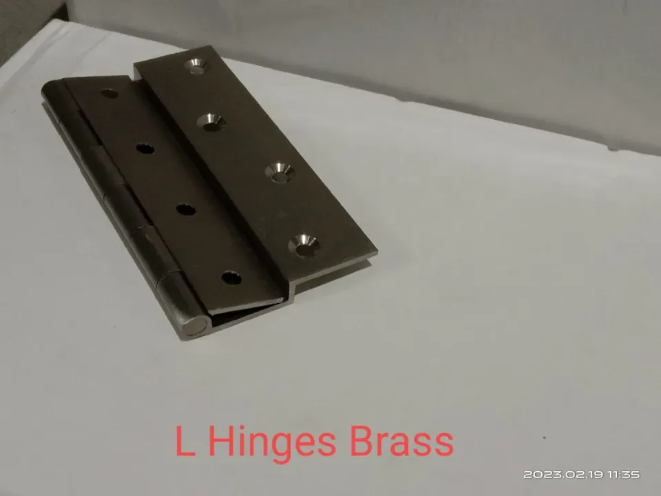 L Hinges Brass