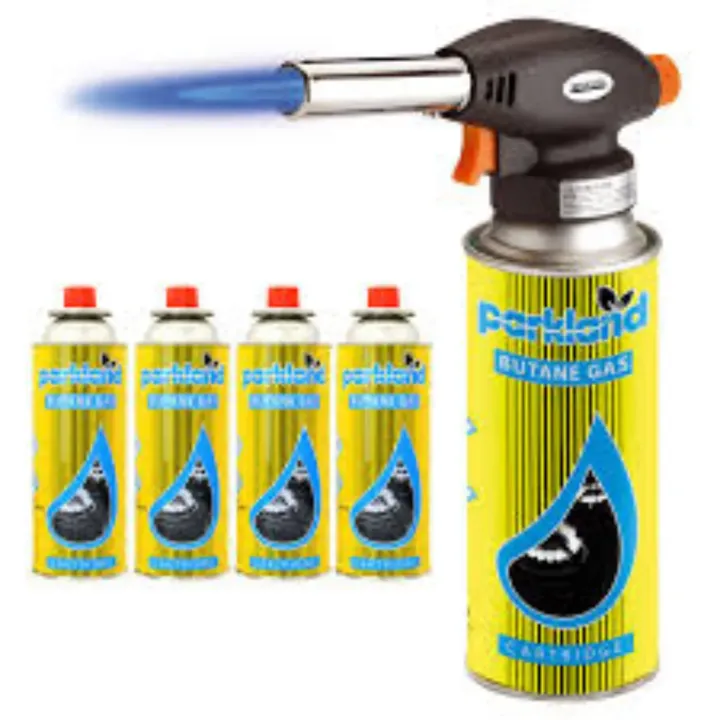 BUTANE GAS CANS WITH TORCHES