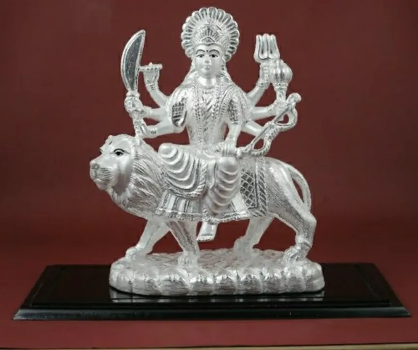 God Durga Silver Statue