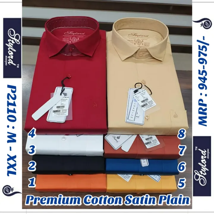 Premium Cotton Satin Plain Shirt
