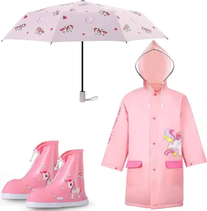 Pink Rain Coat Set