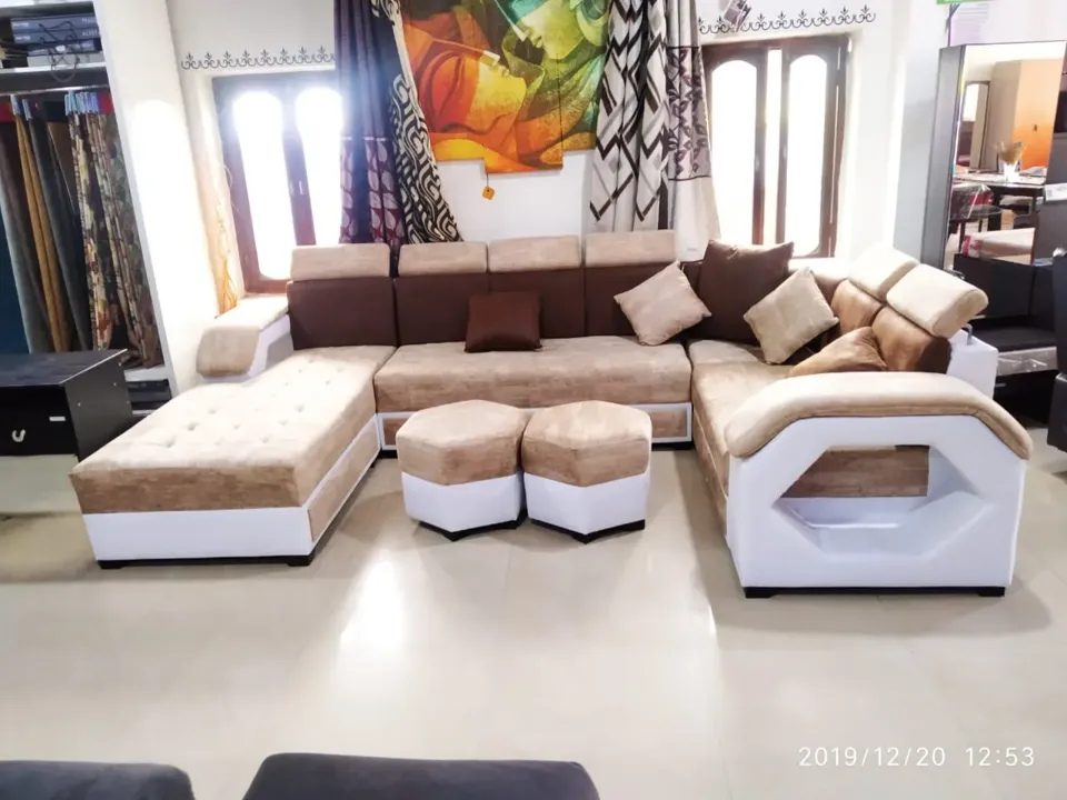 Heavy L Shape Sofa Set with Lounger