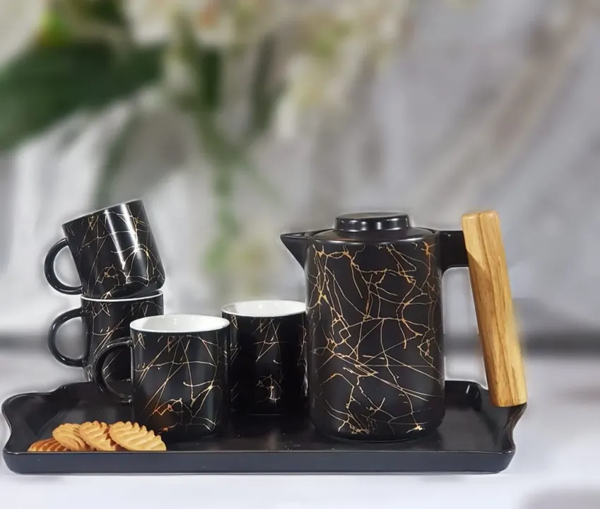 Classic Black Tea set with kettle 6pc set