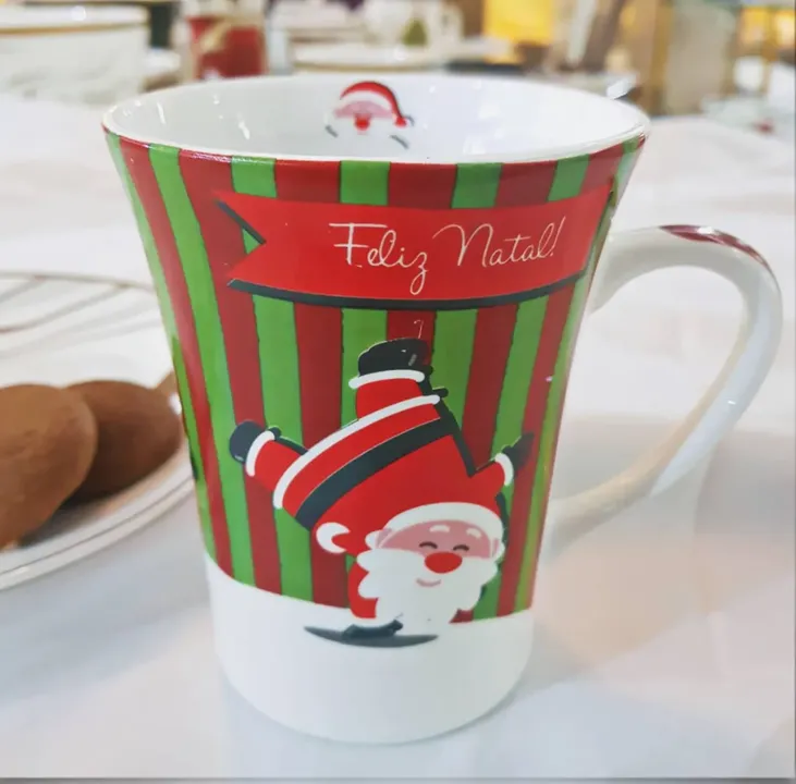 Red & Green Santa Milk Mug