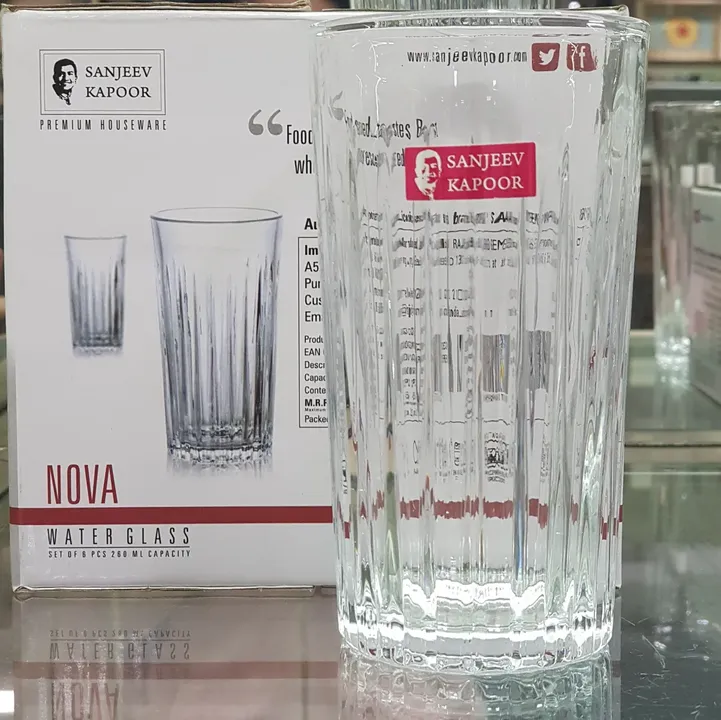 Sanjeev kapoor nova water glass set of 6pcs