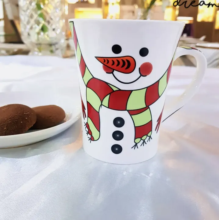 White Snowman Milk Mug