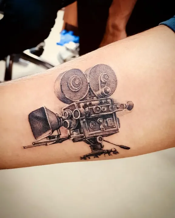 Video Camera Tattoo