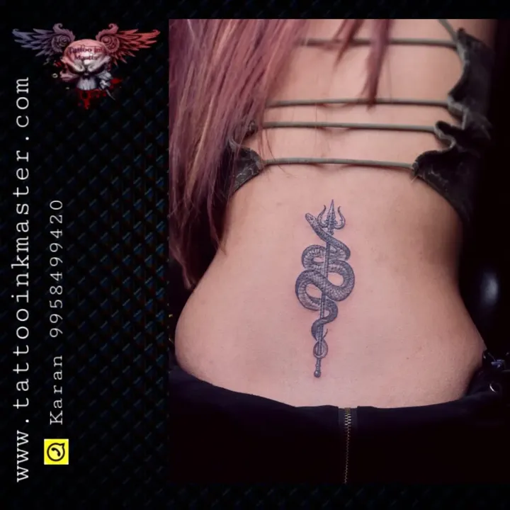 Snake Trishul Tattoo
