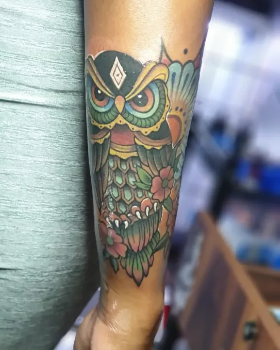 Egyptian Owl Tattoo