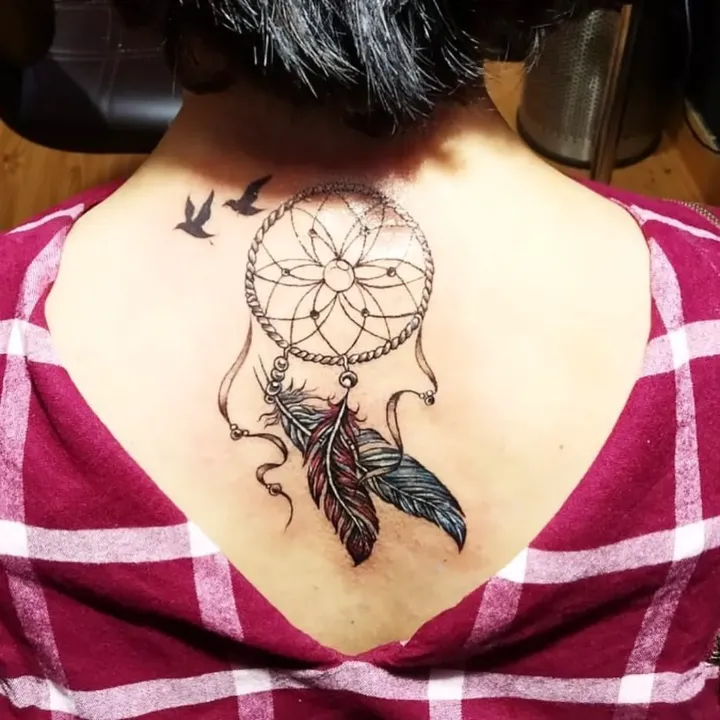 Wind Chimes Feather Tattoo