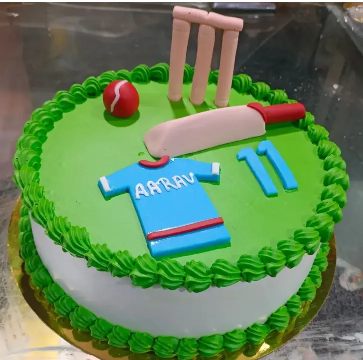 Circket Design Cake