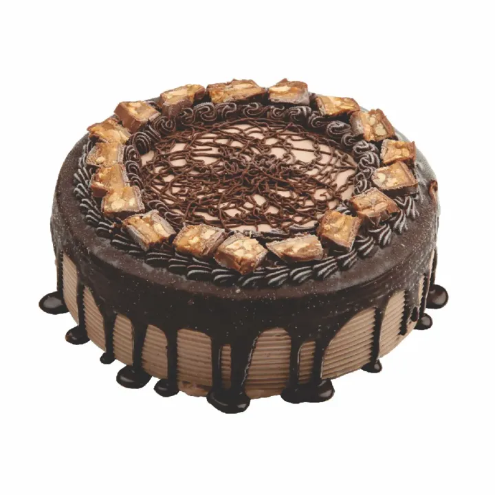Chocolate Caramel Snickers Cake