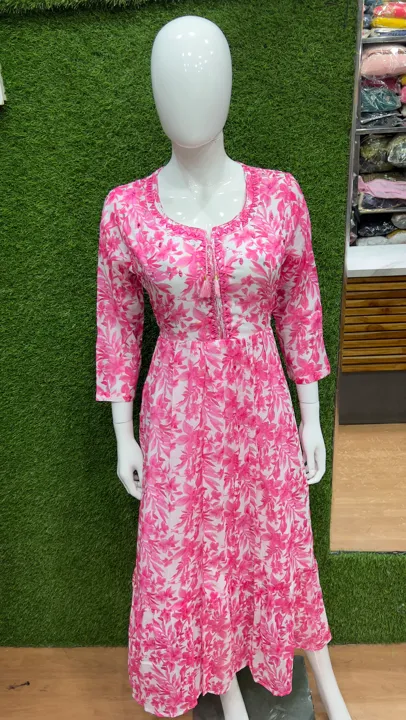 Pink cambric cotton Frock