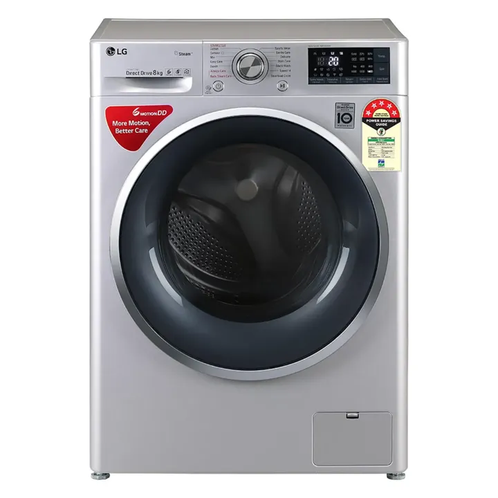LG FHT1408ZWL Fully Automatic, Front Loaded 8 Kg Washing Machine with Steam (Silver)