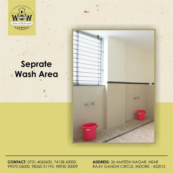 Separate Wash Area