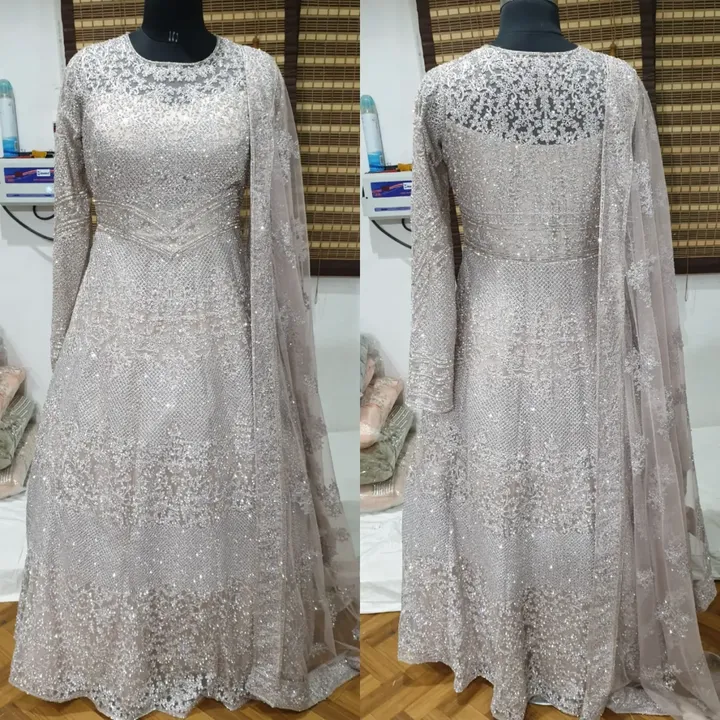 Bridal gown full hand work